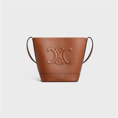 celine small bucket cuir triomphe in smooth calfskin|SMALL BUCKET CUIR TRIOMPHE IN SMOOTH .